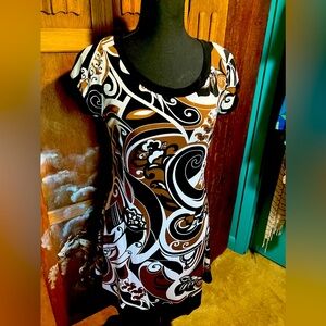 Lipstick Large paisley print mini dress